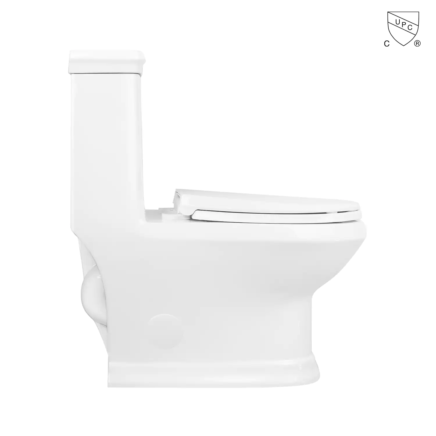 bathroom UPC certified ADA compliant elongated skirted toilet with soft-close toilet seat, MA-2073